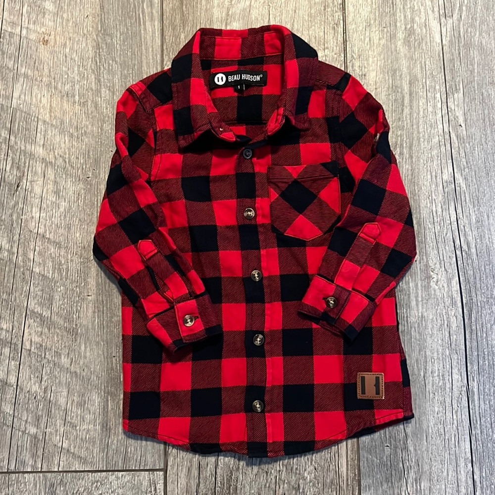 Beau Hudson THE JACK' RED BUFFALO SHIRT - BABY